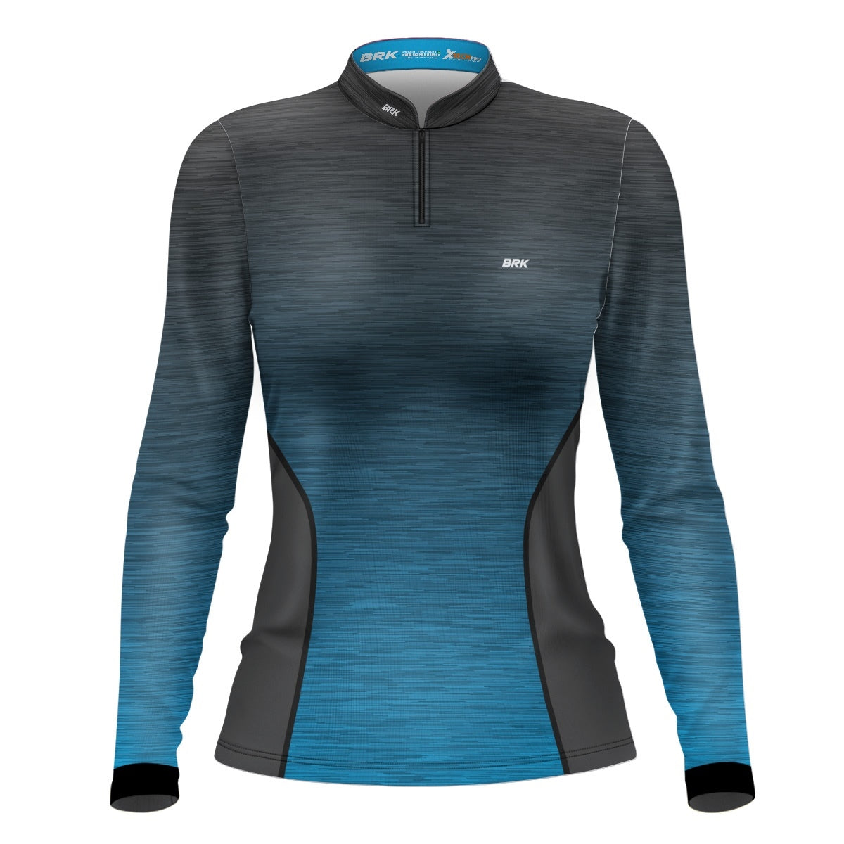 Camisa Feminina Agro Brk Mescla Cinza e Azul com Proteção Solar UV50+ - Brk Agro