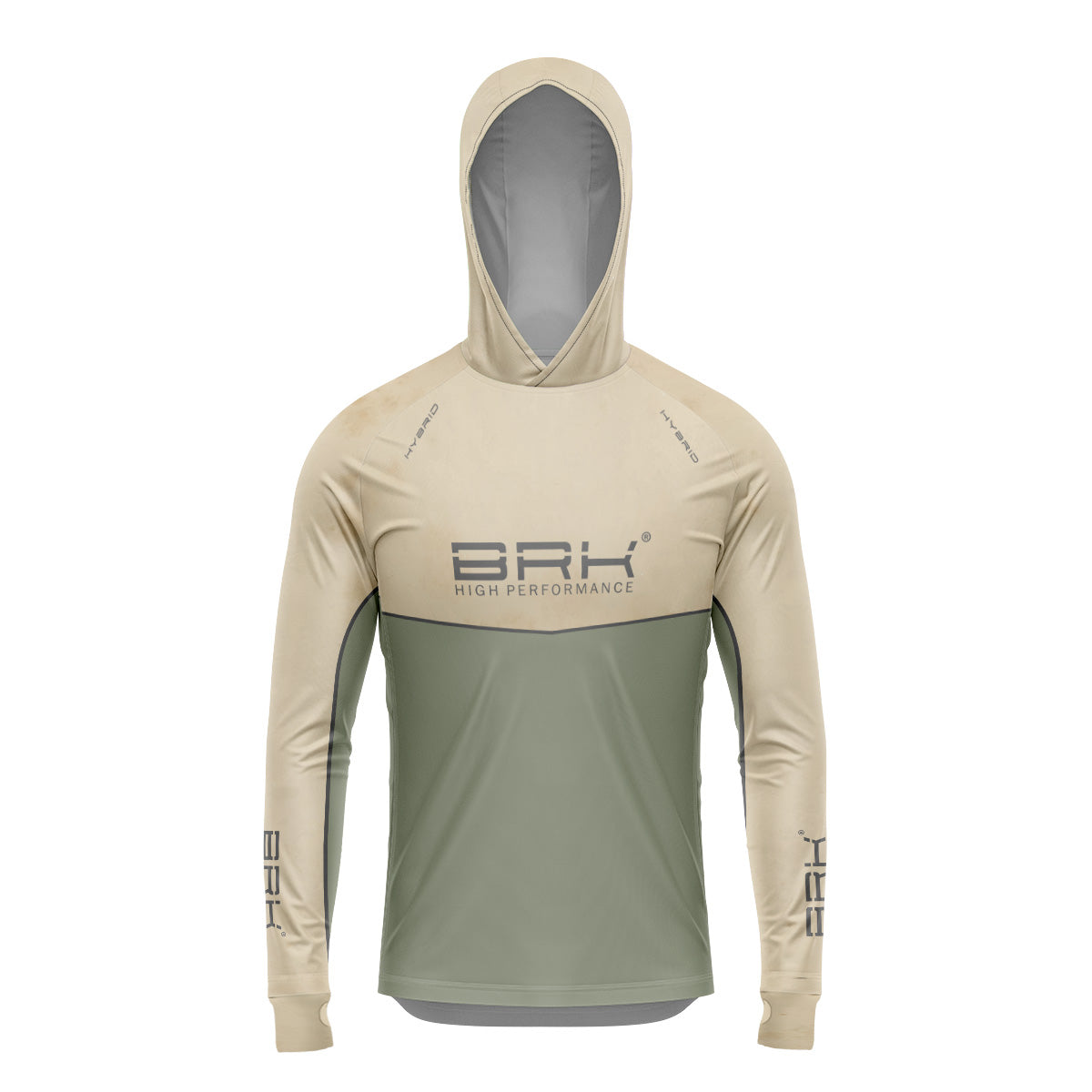 Camisa de Pesca Brk com Capuz Hybrid Luva Maps com Proteção Solar UV50+