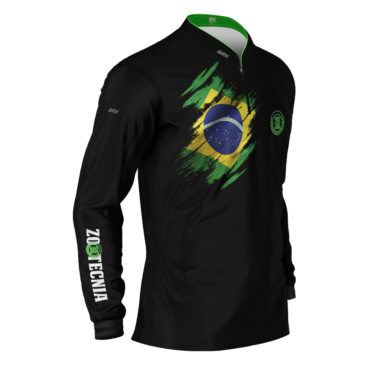 Kit 1 Boné Trucker Brk Mapa do Brasil + 1 Camisa Agro Brk Zootecnia com Proteção UV50+ - Brk Agro