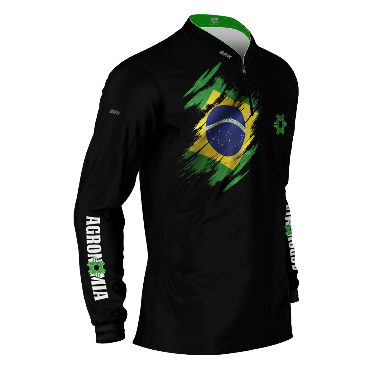 Kit 1 Boné Trucker Brk Mapa do Brasil + Camisa Brk Agro Agronomia com Proteção UV50++ - Brk Agro