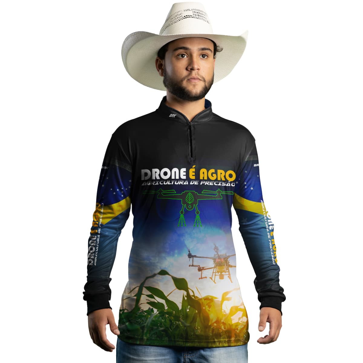 Camisa Agro Brk Drone é Agro com Proteção Solar UV50+ - Brk Agro