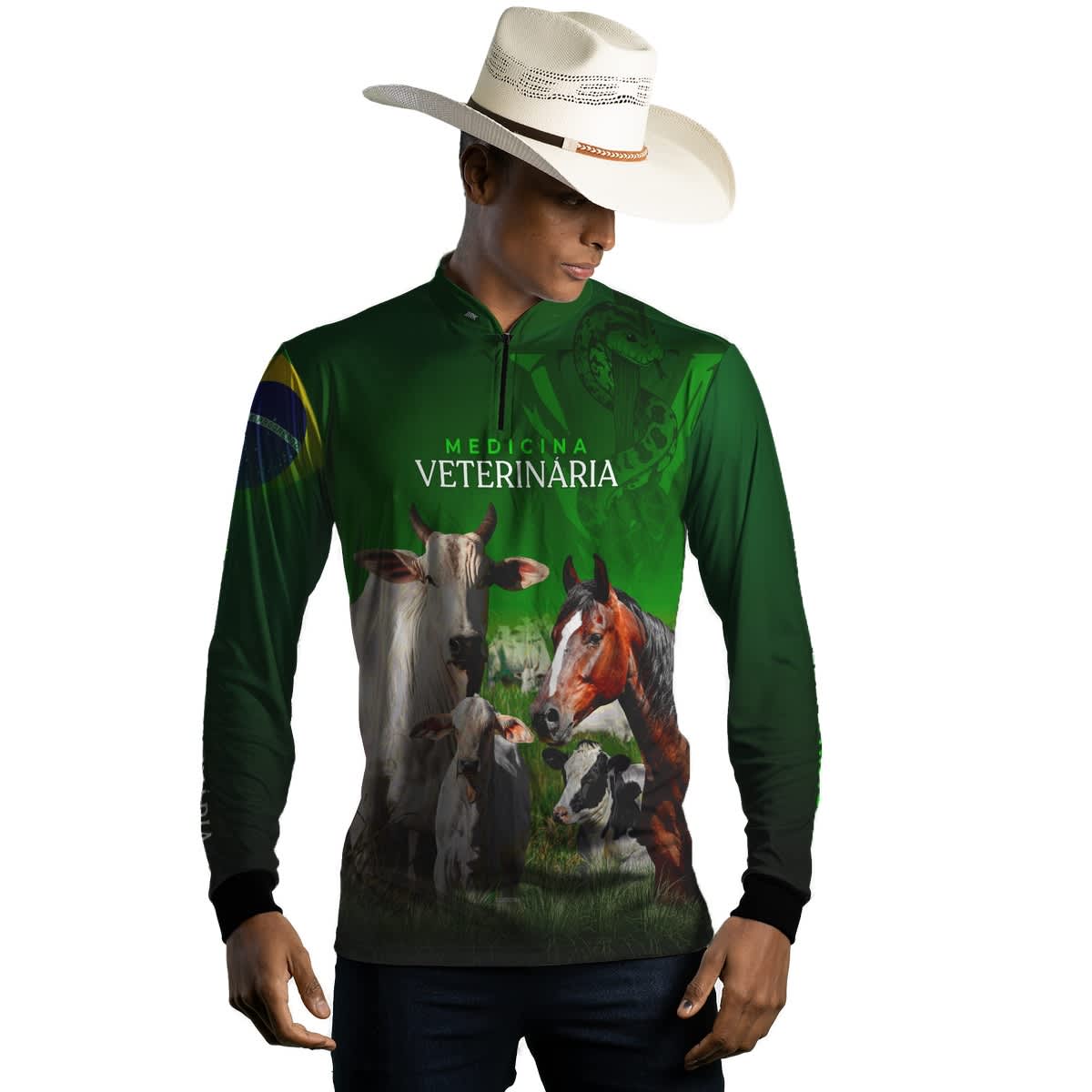 Camisa Agro Brk Medicina Veterinaria com UV50+ - BRK AGRO