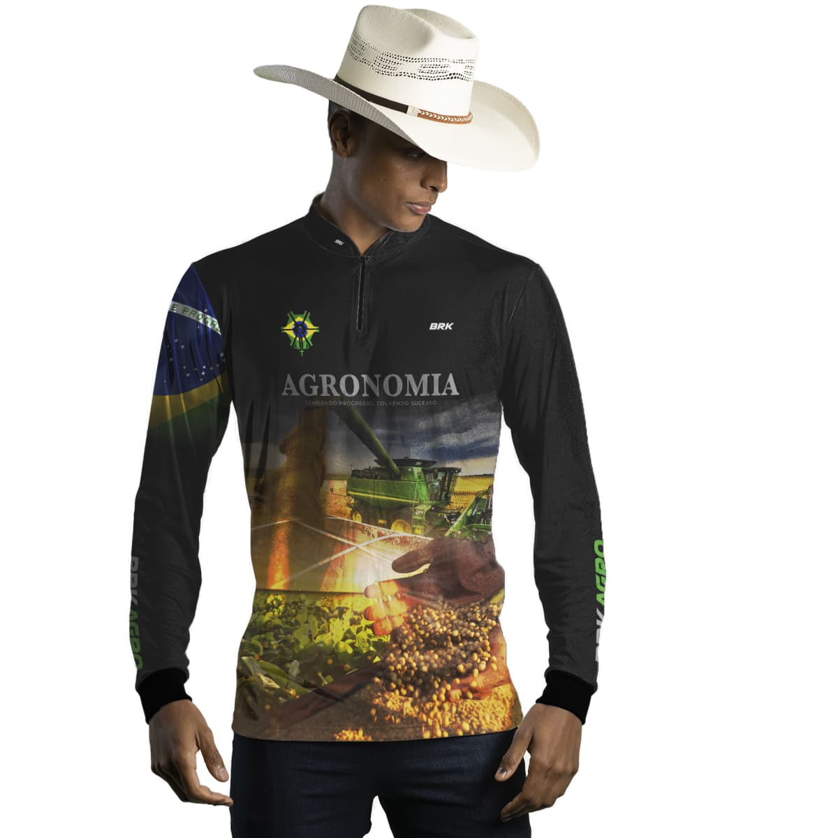 Camisa Agro Brk Agronomia Brasil com Proteção UV50+ - BRK AGRO