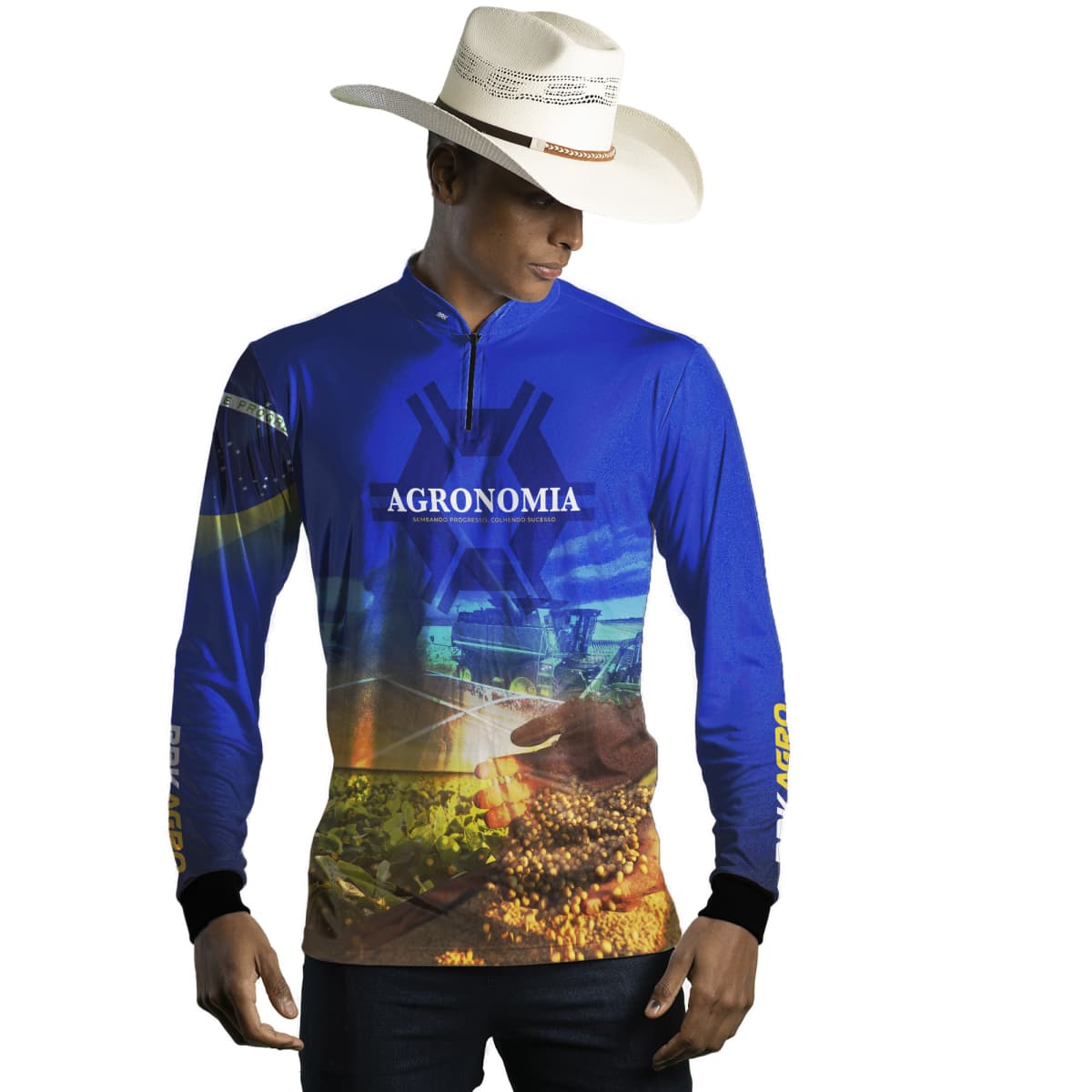Camisa Agro Brk Agronomia Azul com Proteção UV50+ - BRK AGRO