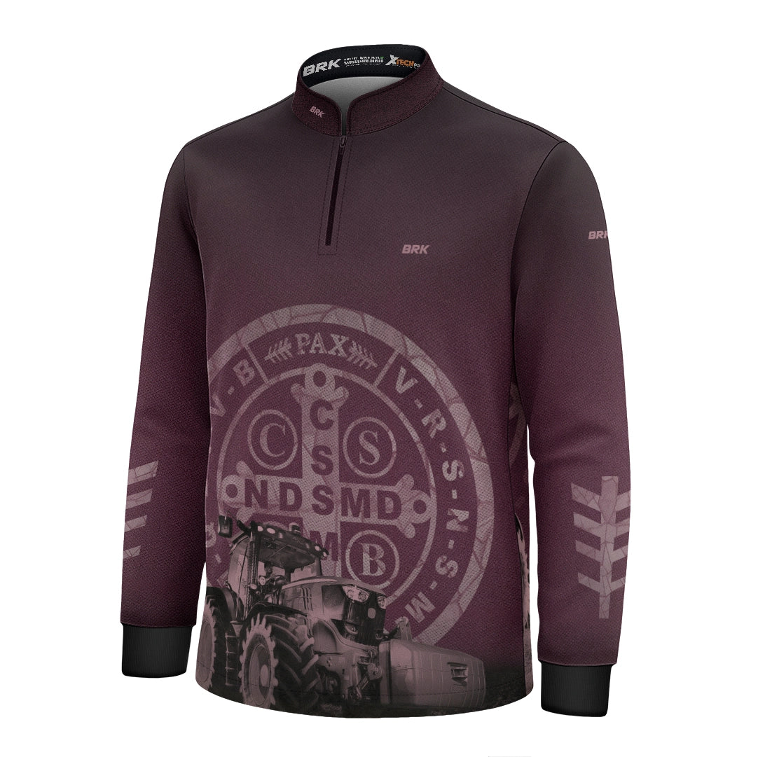 Camisa Agro Infantil Brk Medalhão de São Bento com Proteção UV50 - Brk Agro