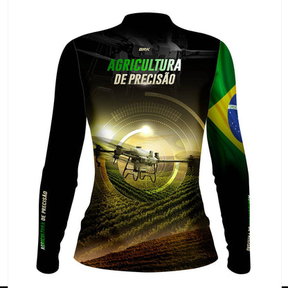 Camisa Agro Brk Drone Agricultura de Precisão com Proteção Solar UV50+ - Brk Agro