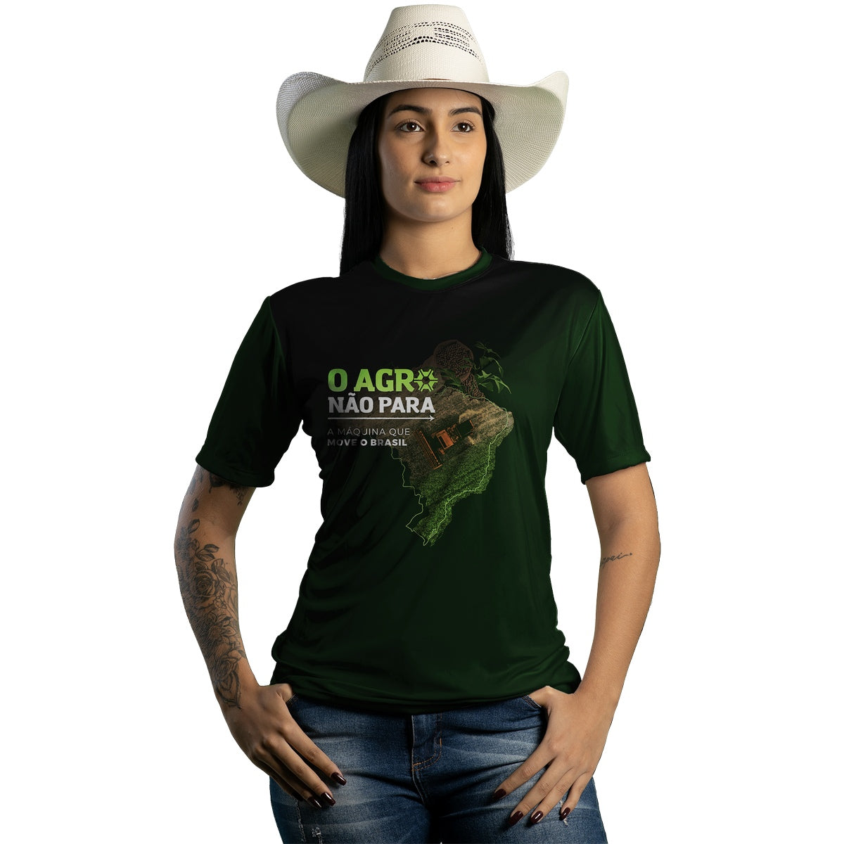 Camiseta Agro Brk Não Para com Proteção Solar UV50+ - Brk Agro