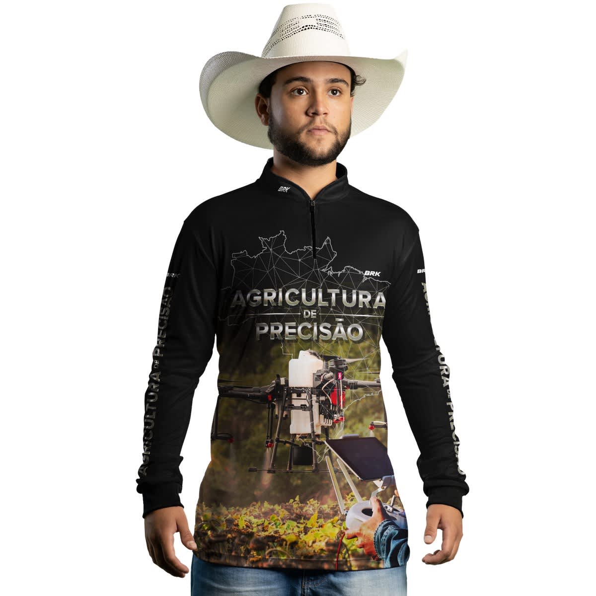 Camisa Agro Brk Drone é Agro Agricultura de Precisão 02 com Proteção Solar UV50+ - Brk Agro