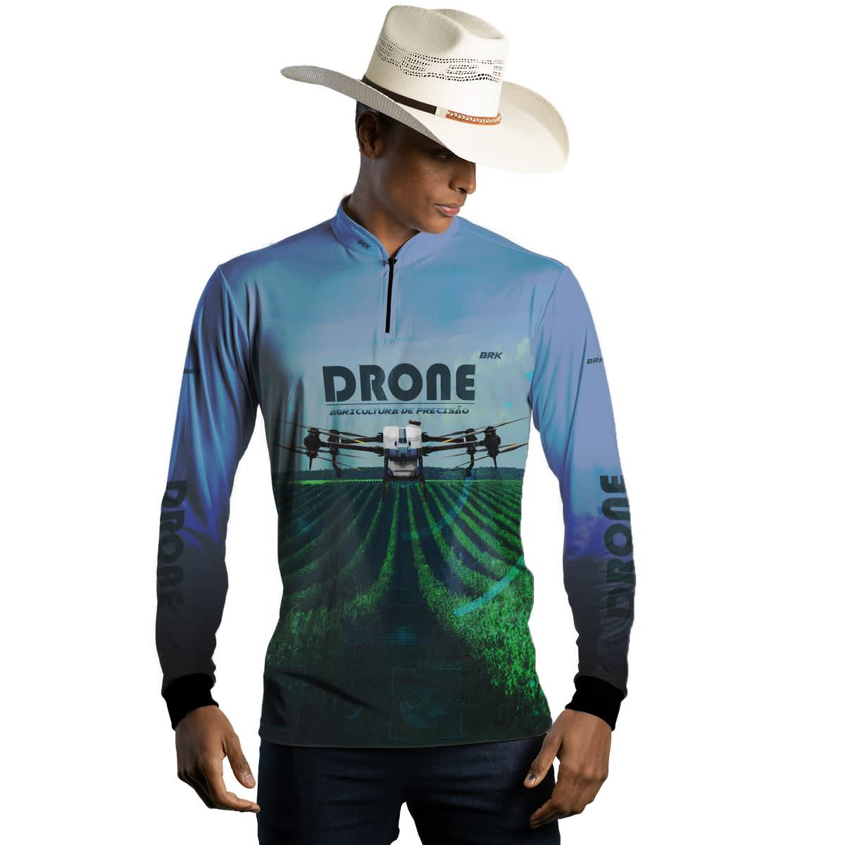 Camisa Agro Brk Drone Pulverizador com Proteção Solar UV50+ - Brk Agro