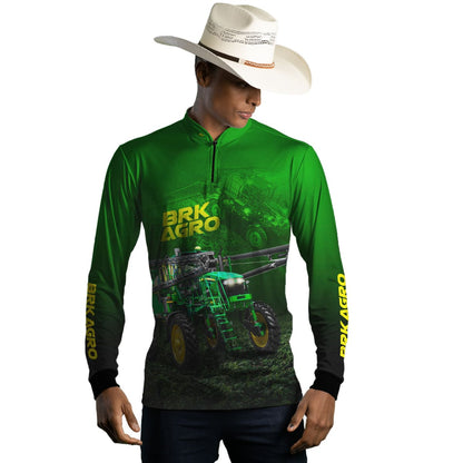 Camisa Agro Brk Trator Pulverizador M4000 Verde com Proteção Solar UV50+ - Brk Agro