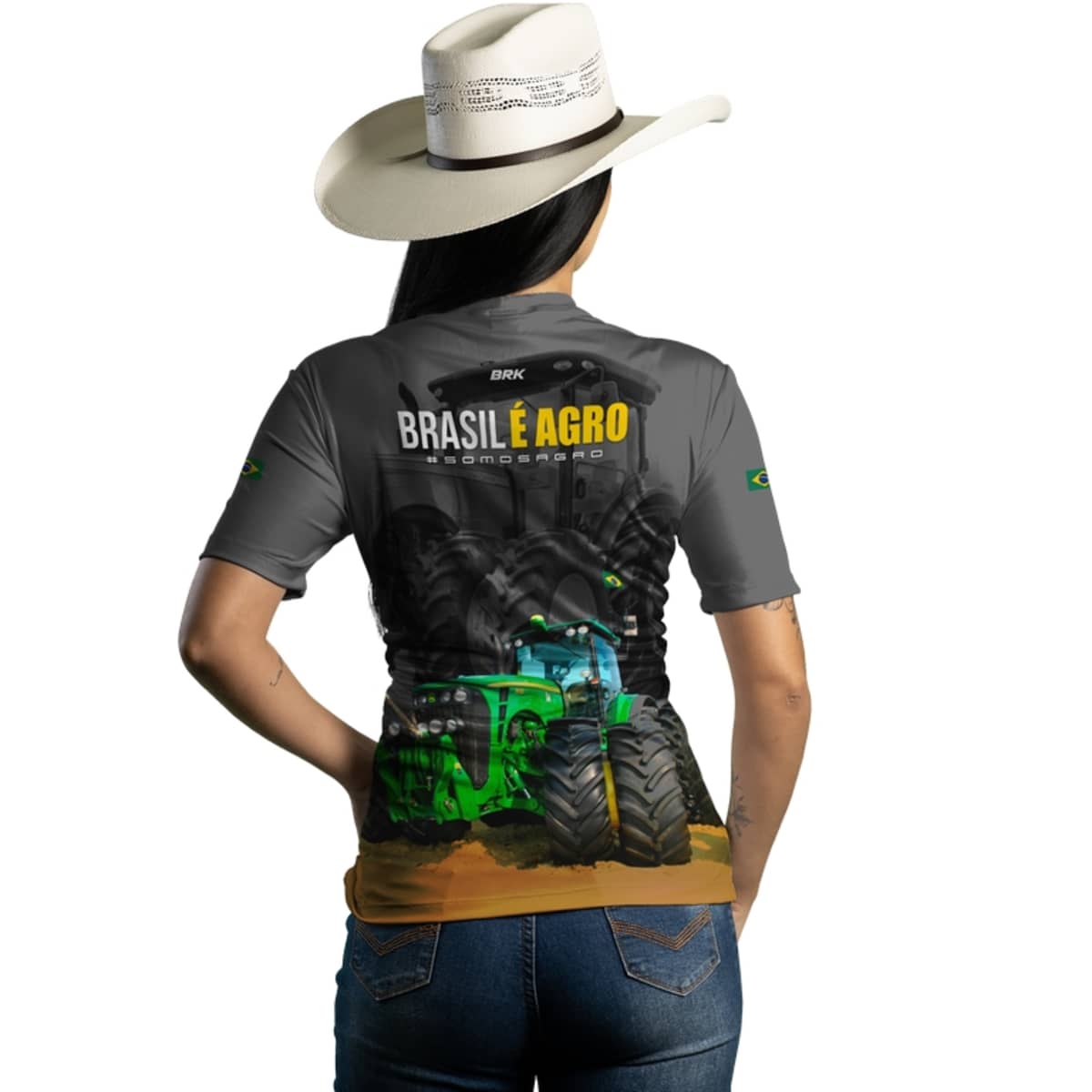 Camiseta Brk Brasil é Agro 03 com Proteção Solar UV50+ - Brk Agro
