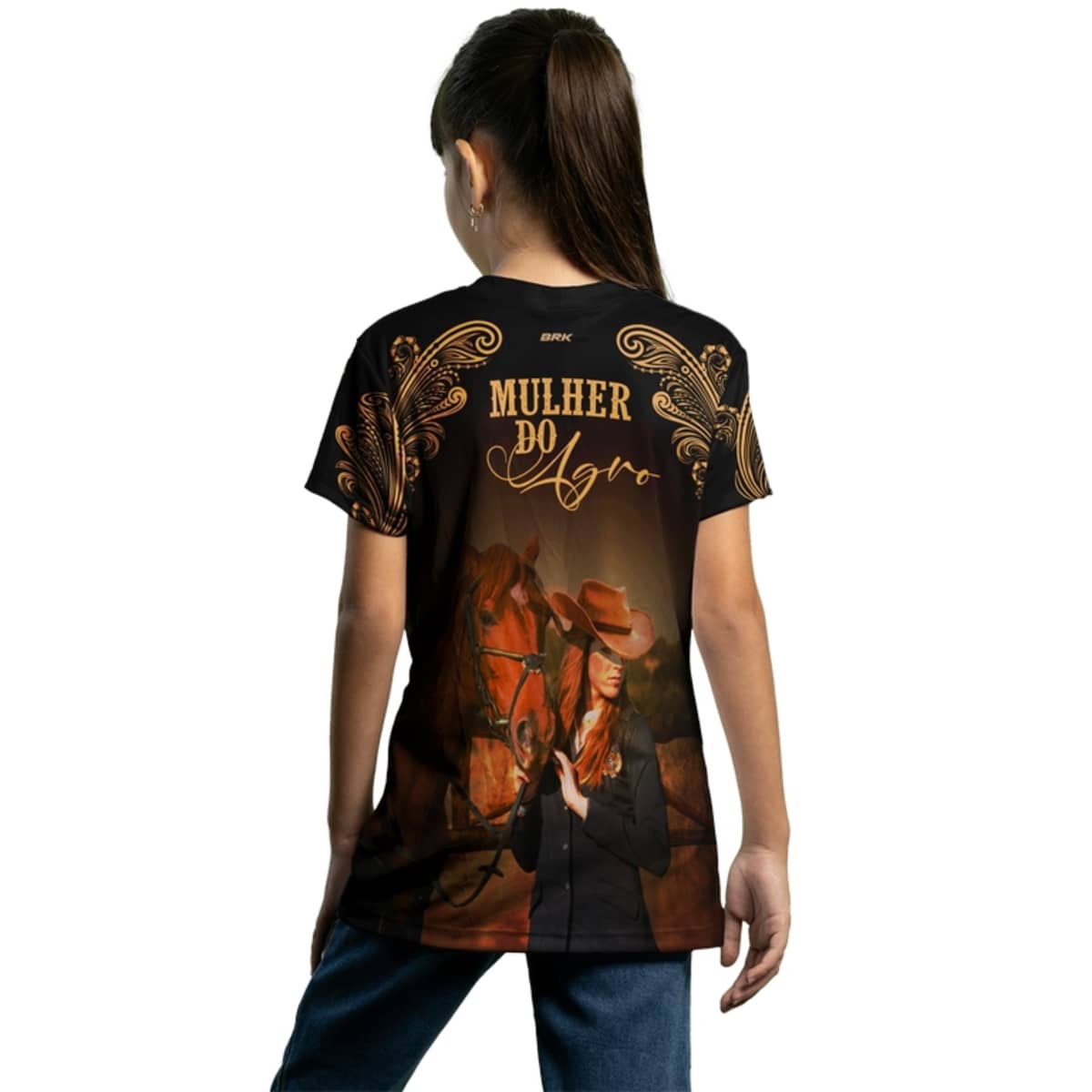 Camiseta Agro Brk Mulher do Agro com Proteção Solar UV50+ - Brk Agro