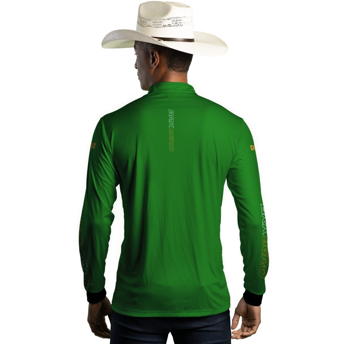 Camisa Agro Brk Básica Verde com Proteção Solar UV50+ - Brk Agro