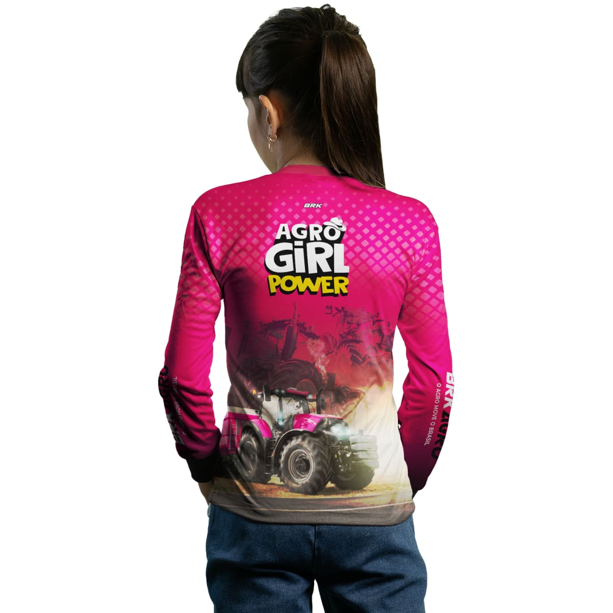Camisa Agro Feminina Infantil Brk Agro Girl Power com Proteção UV50 - Brk Agro