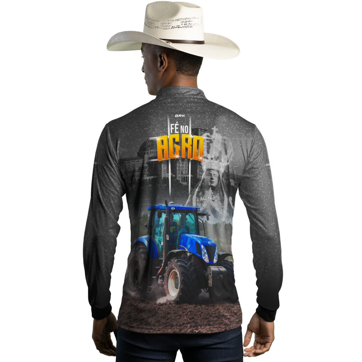 Camisa Agro Brk Fé Padroeira Força do Agro 2.0 com Proteção Solar UV50+ - Brk Agro