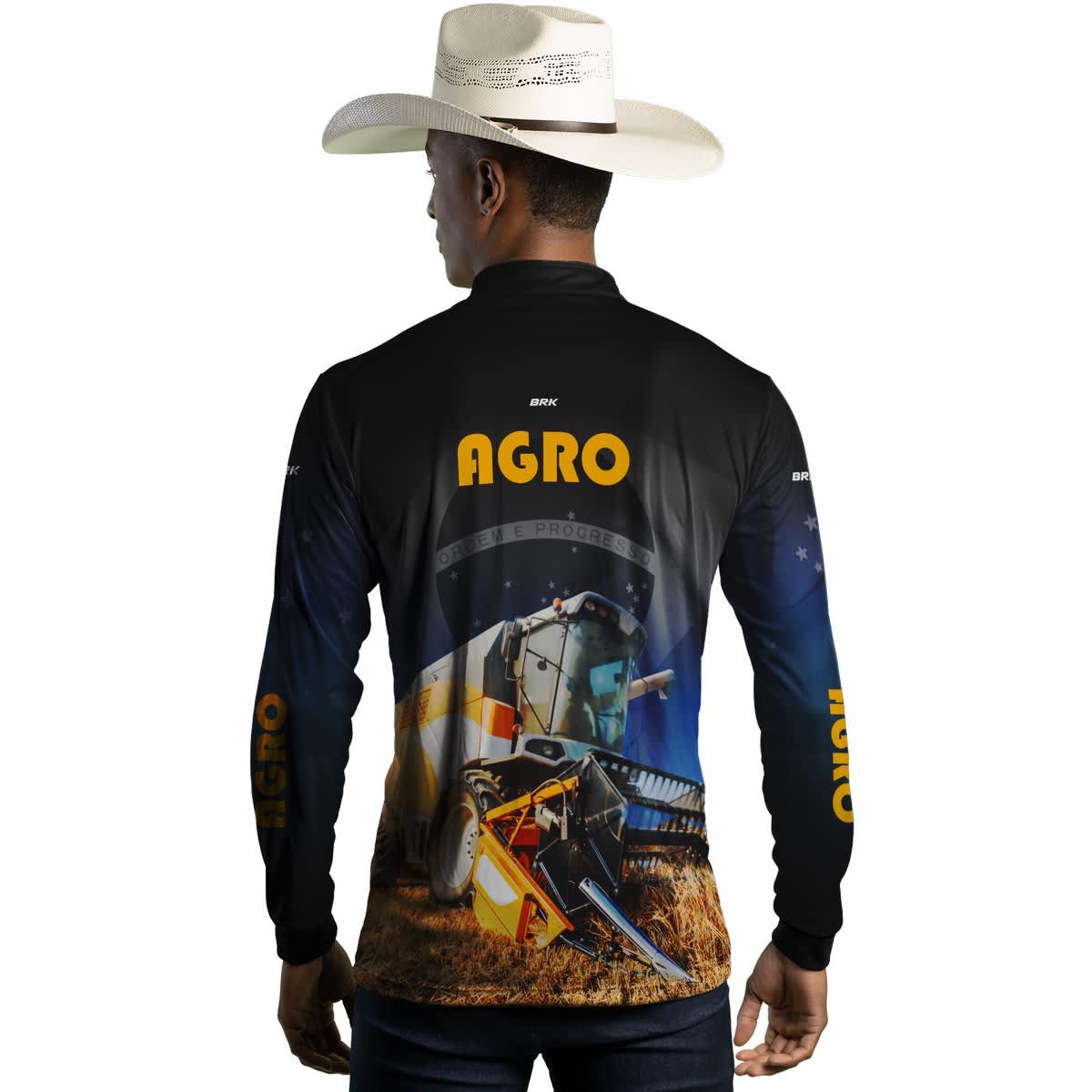 Camisa Agro Brk Colheitadeira Agro com Proteção Solar UV50+ - Brk Agro