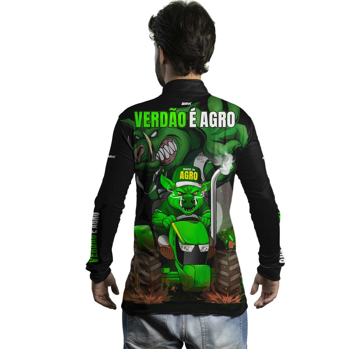 Camisa de Futebol Brk Verdão é Agro com UV50+ - Brk Agro