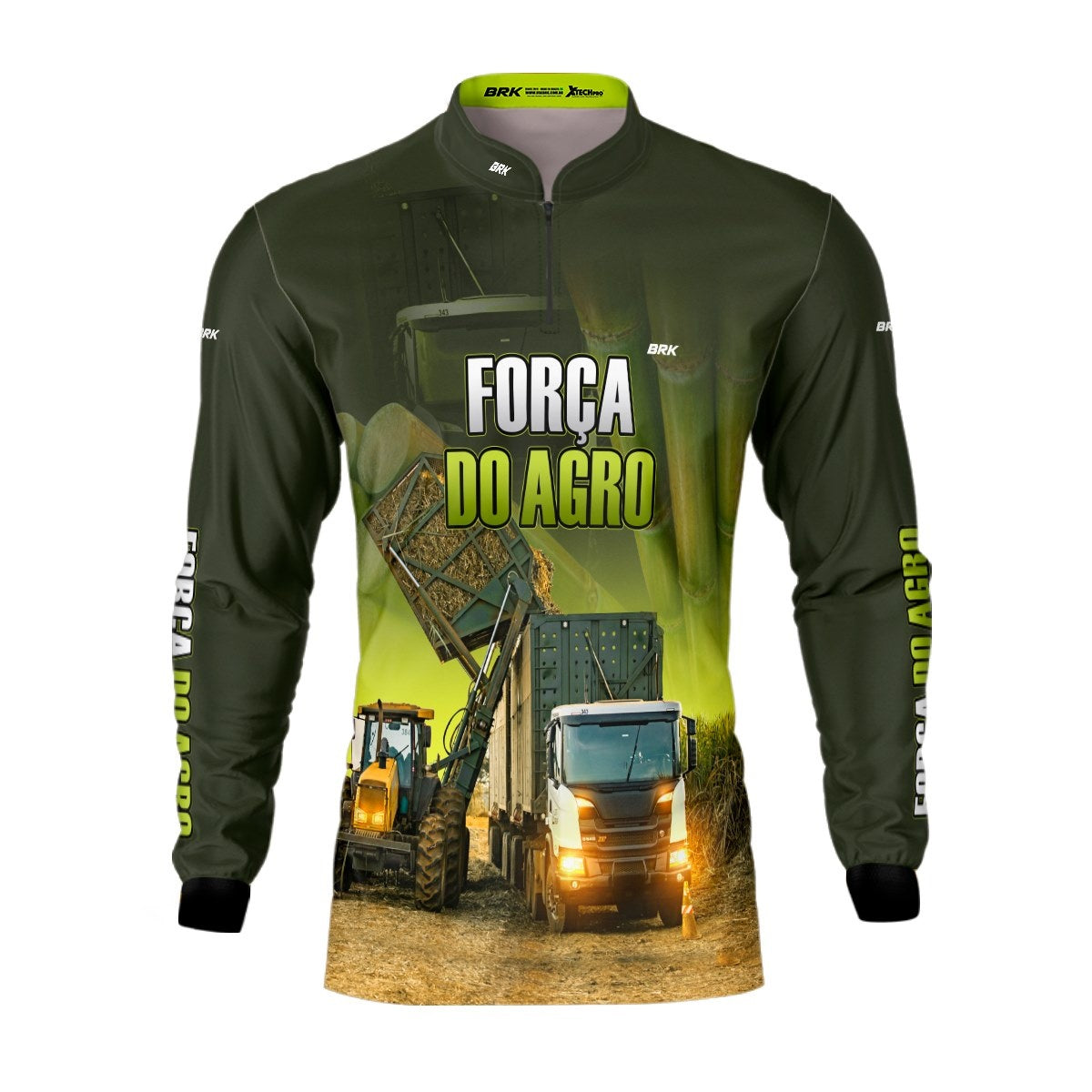 Camisa Agro Brk A Força do Agro Caminhão de Cana com Proteção Solar UV50+ - Brk Agro