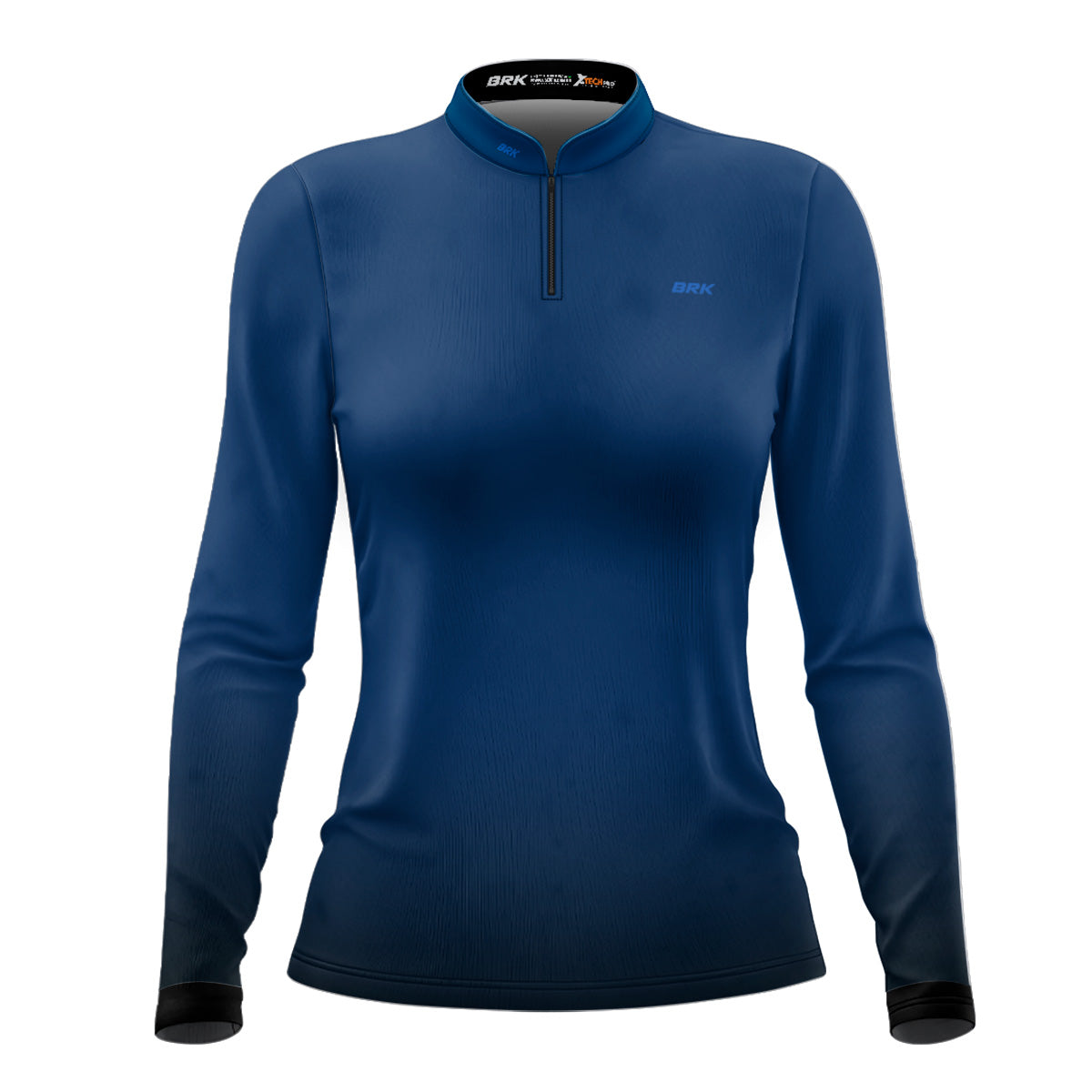 Camisa Térmica Feminina Brk Basic Azul com Proteção Solar UV50+ - Brk Agro