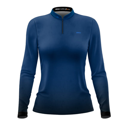 Camisa Térmica Feminina Brk Basic Azul com Proteção Solar UV50+ - Brk Agro