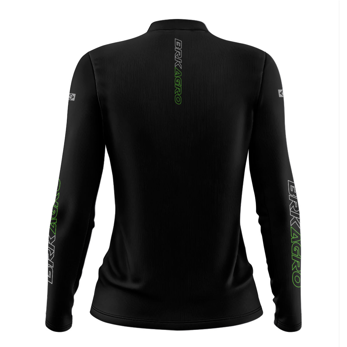 Camisa Feminina Agro  Brk Básica Preta com Proteção Solar UV50+ - Brk Agro