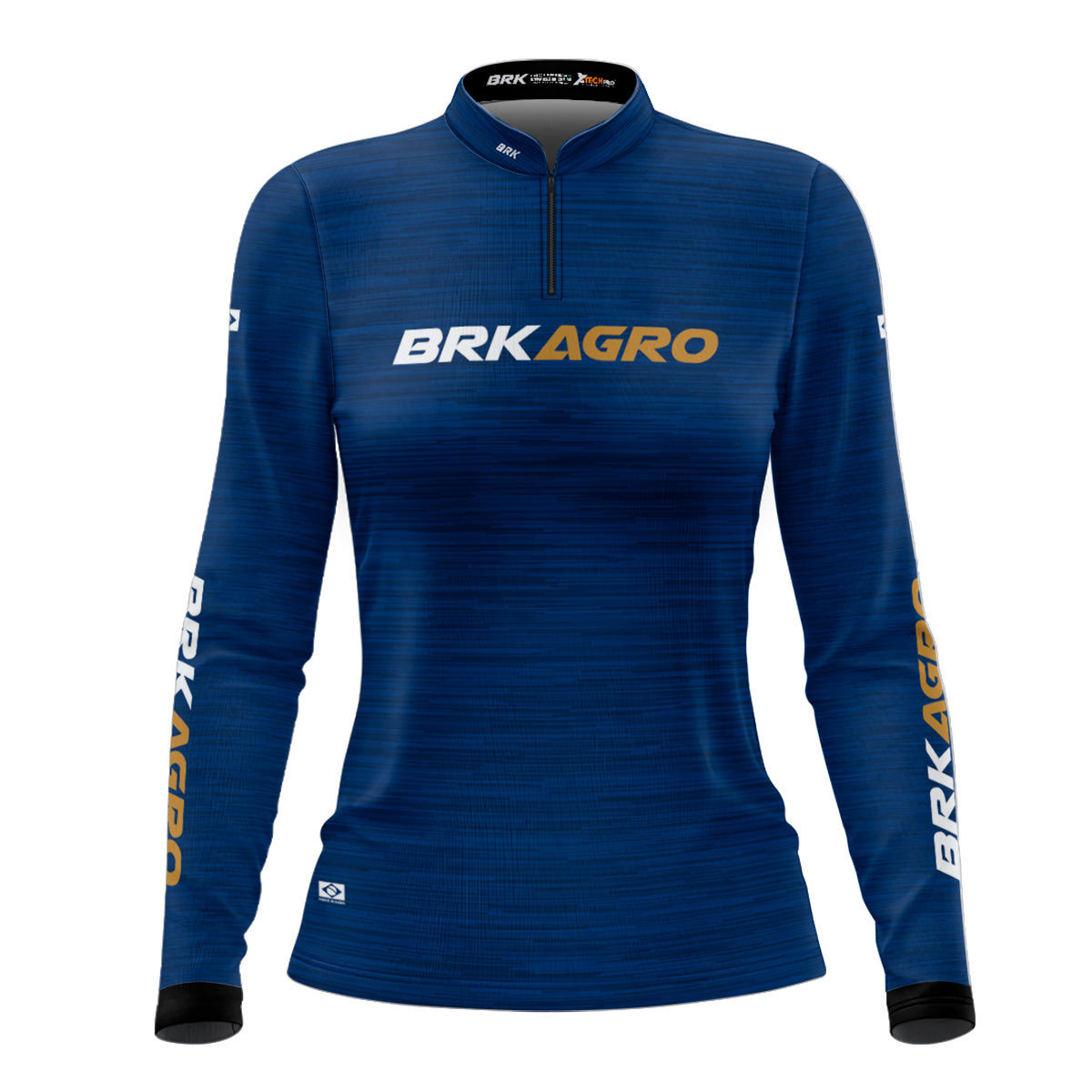 Camisa Feminina Agro  Brk Mescla Azul Petróleo com Proteção Solar UV50+ - Brk Agro