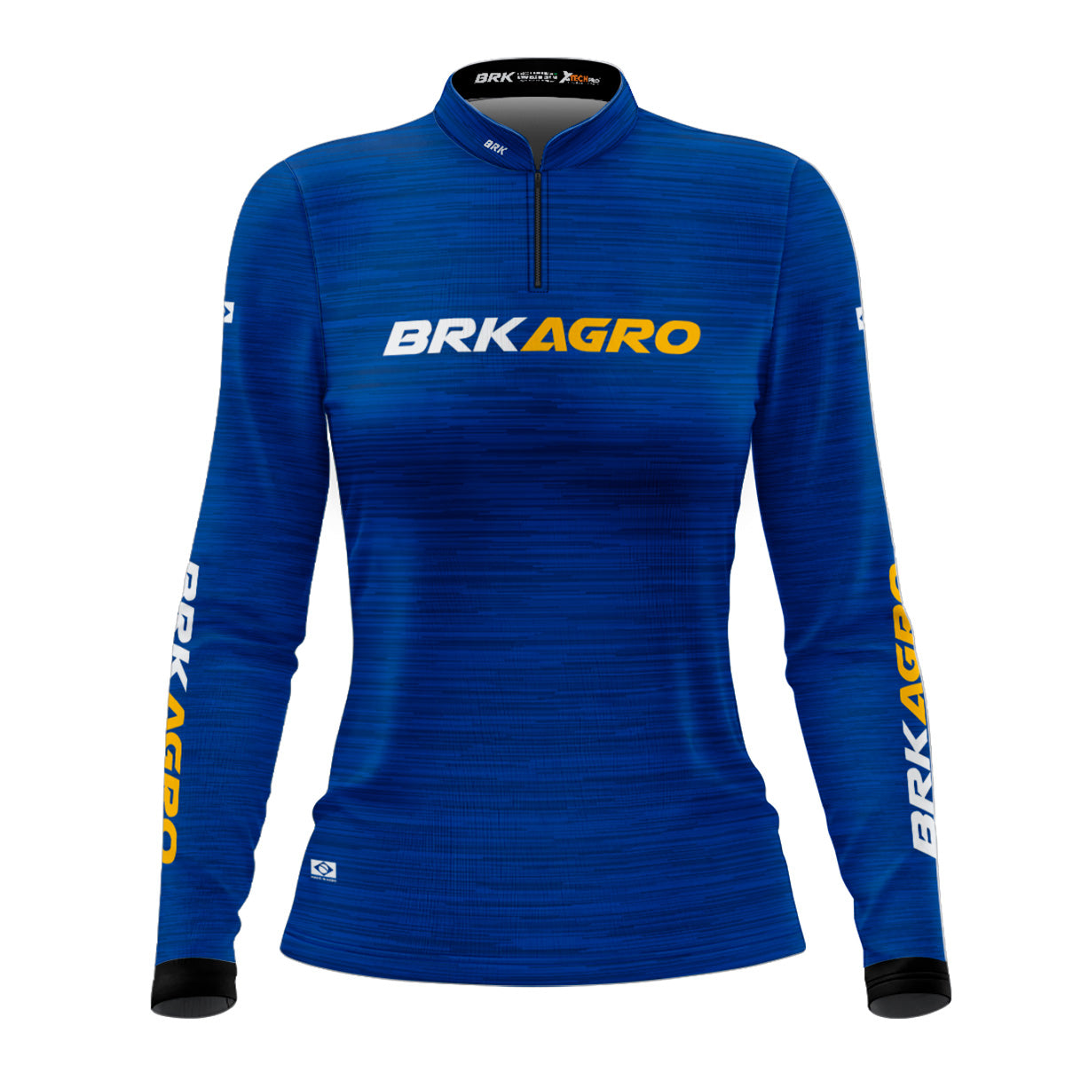 Camisa Feminina Agro  Brk Mescla Azul Royal com Proteção Solar UV50+ - Brk Agro