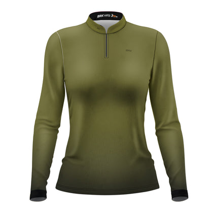 Camisa Agro Feminina Brk Unissex Basic Verde Musgo com Proteção Solar UV50+ - Brk Agro