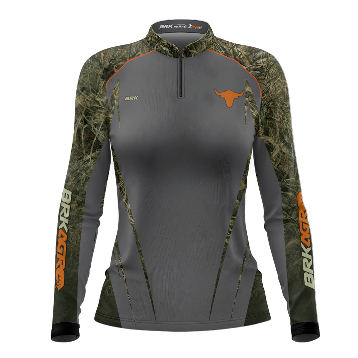 Camisa Agro Feminina Brk Camuflado Real Tree com Proteção Solar UV50+ - Brk Agro