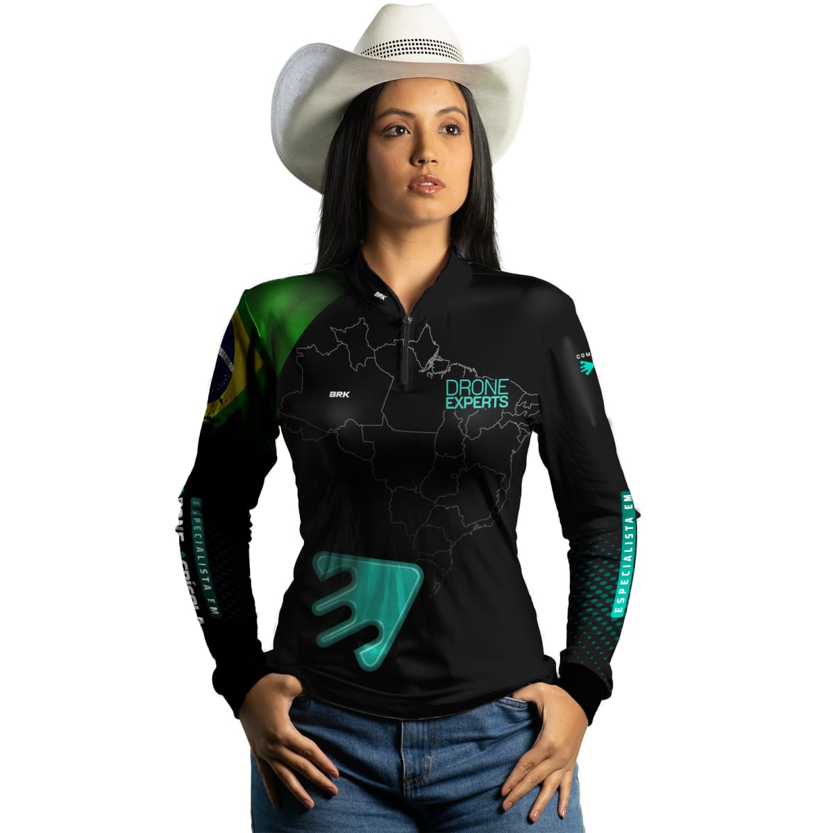 Camisa Agro Brk Drone Expert Especialista em Drone Agrícola com Proteção Solar UV50+ - Brk Agro