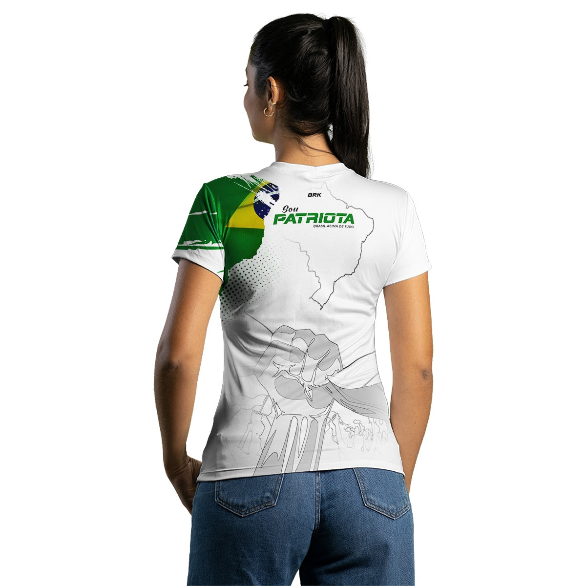 Camiseta Agro Brk Patriota Branca com Proteção Solar UV50+ - Brk Agro