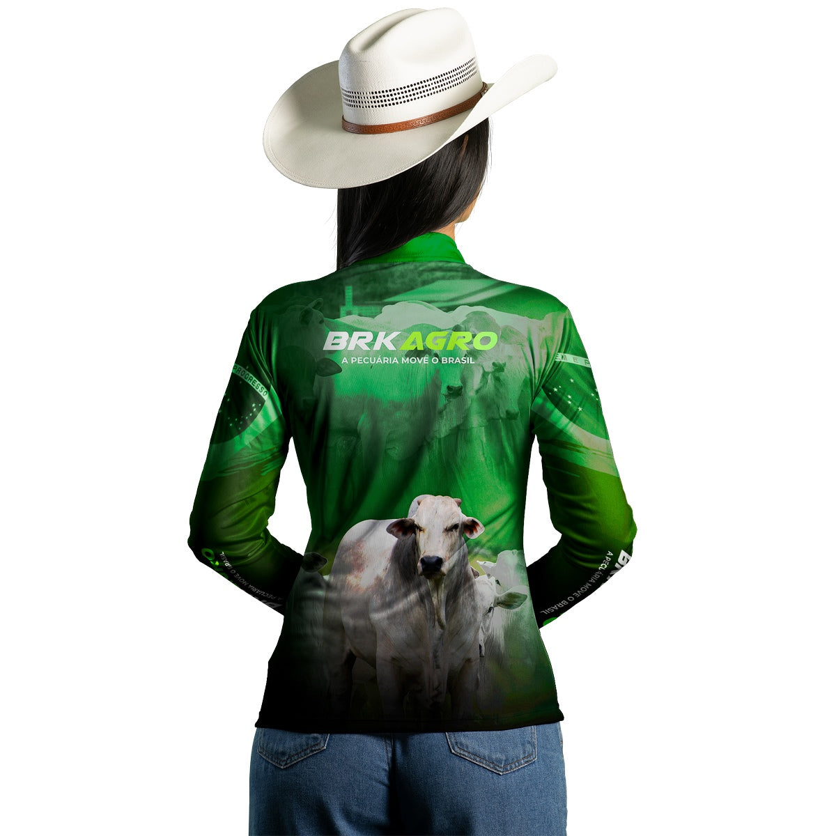 Camisa Feminina Agro Brk Nelore com UV50+ - Brk Agro