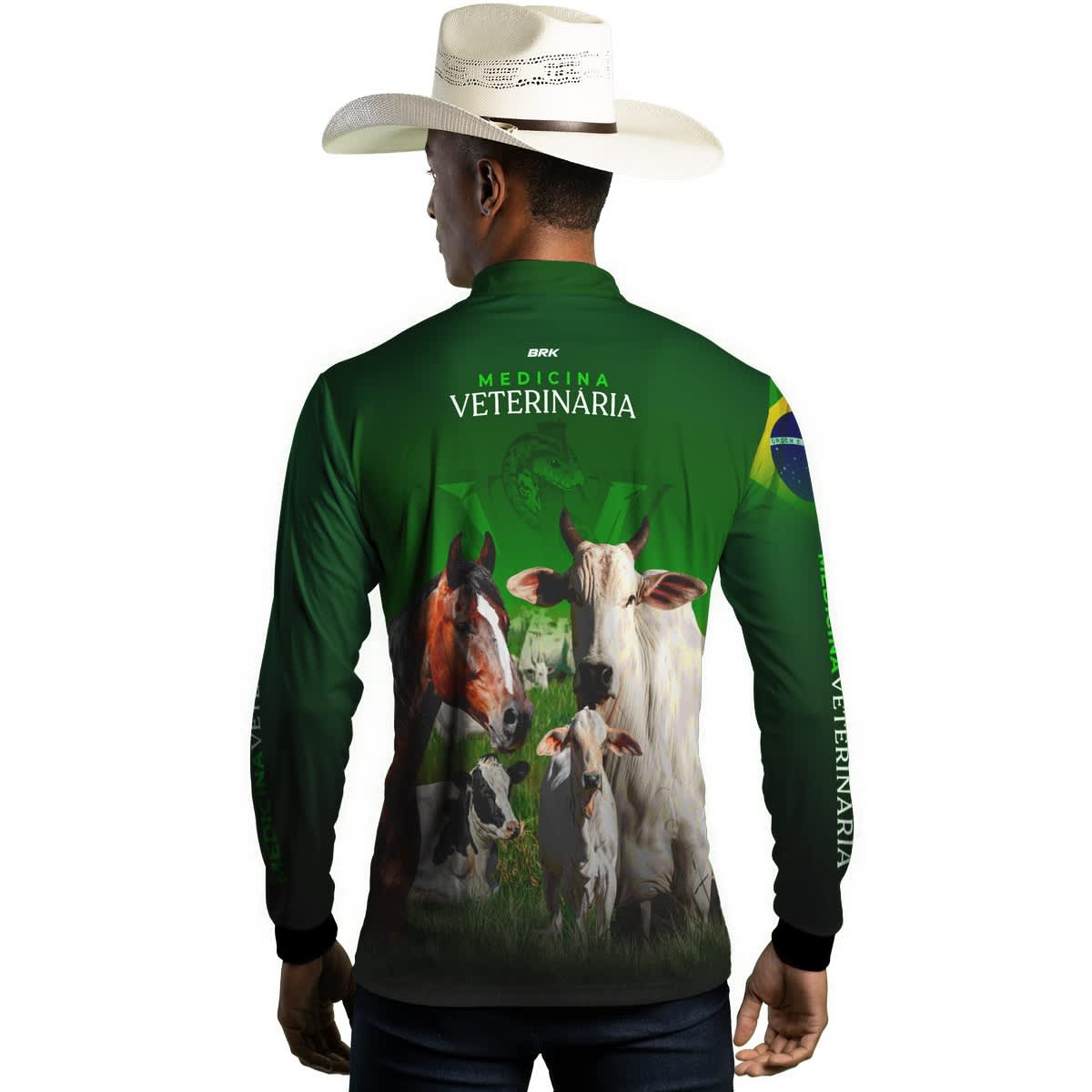 Camisa Agro Brk Medicina Veterinaria com UV50+ - BRK AGRO