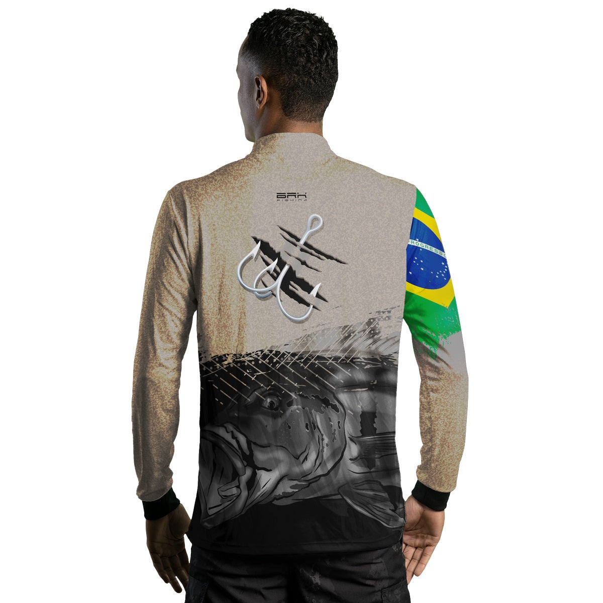 Camisa de Pesca Brk Garateia Tucunaré Brasil com UV50+ - Brk Agro