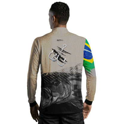 Camisa de Pesca Brk Garateia Tucunaré Brasil com UV50+ - Brk Agro