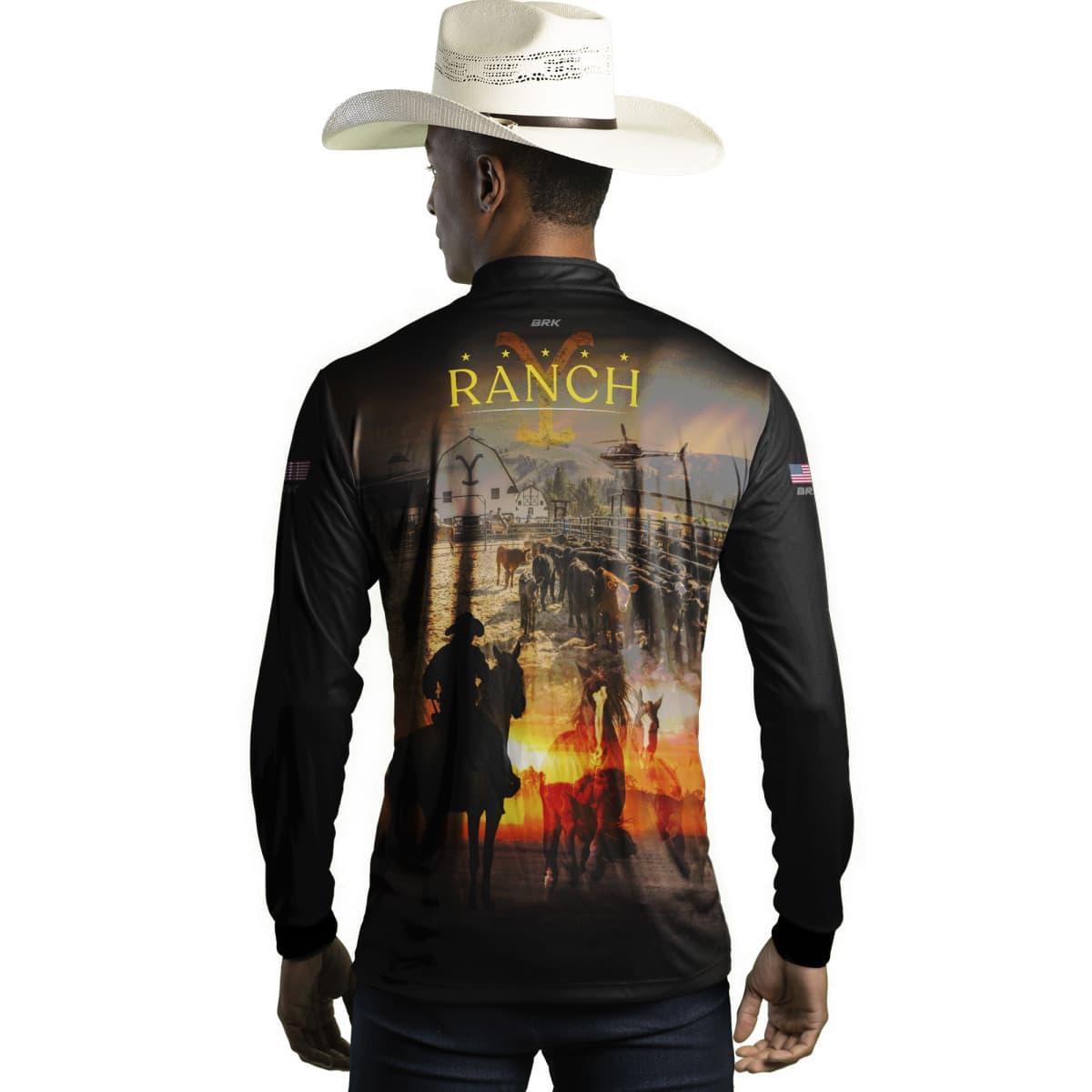 Camisa Agro Brk Ranch Yellowstone com Proteção Solar UV50+ - BRK AGRO