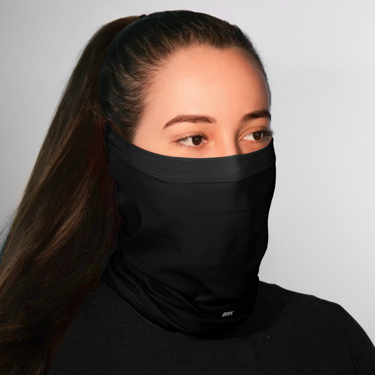 Bandana Tubeneck Agro Brk Preto Liso com Proteção Solar UV50+ - Brk Agro