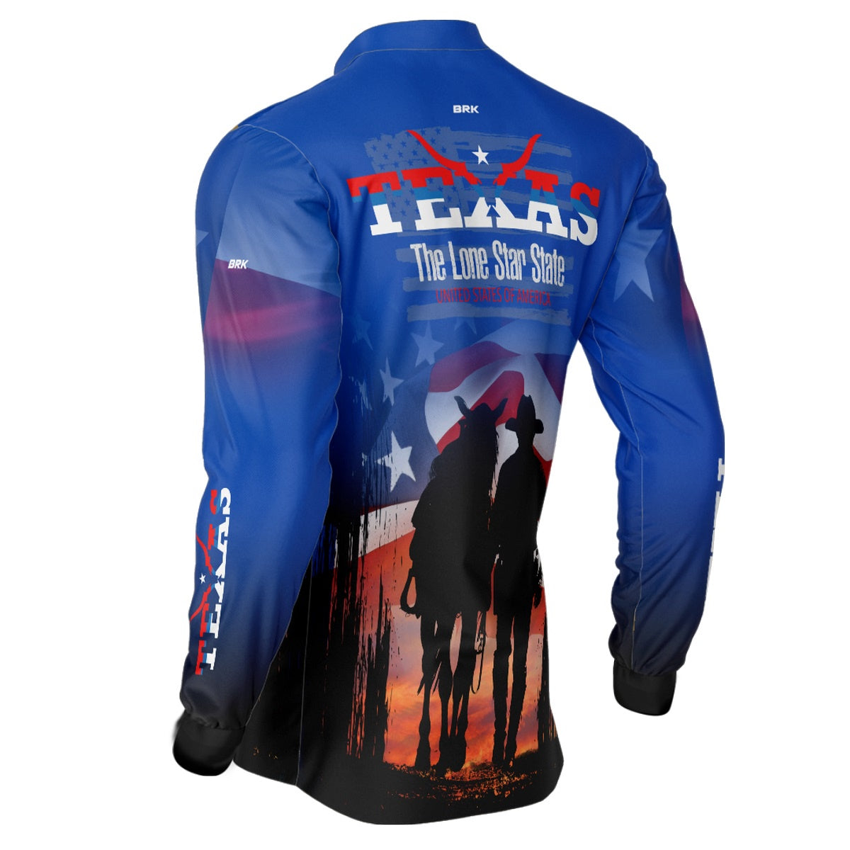 Camisa Agro Brk Azul Texano com Proteção Solar UV50+ - BRK AGRO