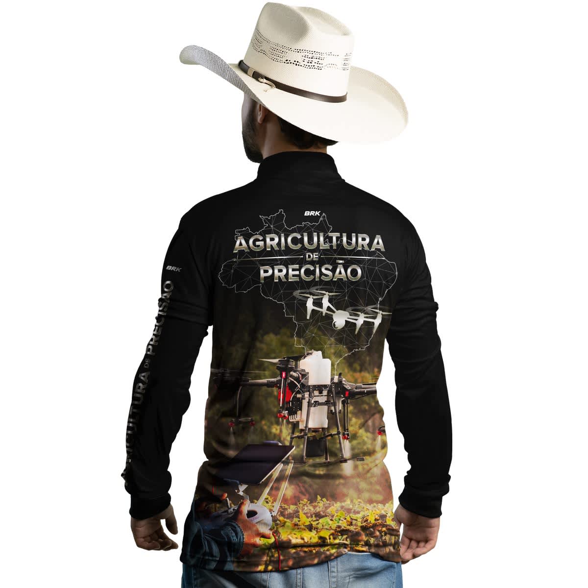 Camisa Agro Brk Drone é Agro Agricultura de Precisão 02 com Proteção Solar UV50+ - Brk Agro