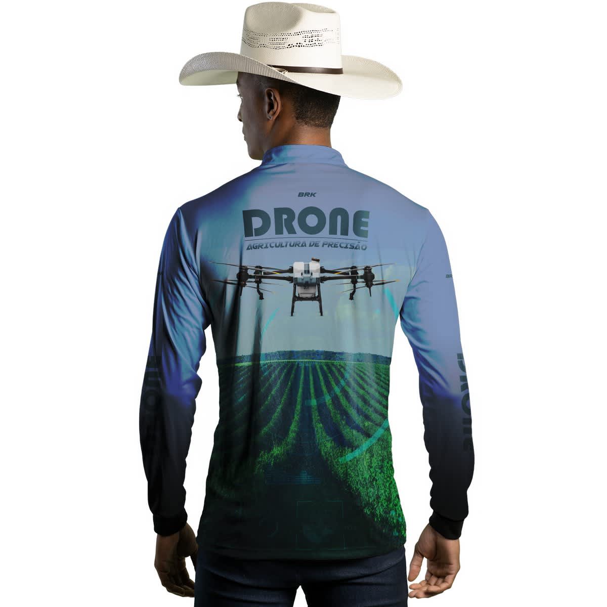 Camisa Agro Brk Drone Pulverizador com Proteção Solar UV50+ - Brk Agro