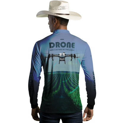 Camisa Agro Brk Drone Pulverizador com Proteção Solar UV50+ - Brk Agro