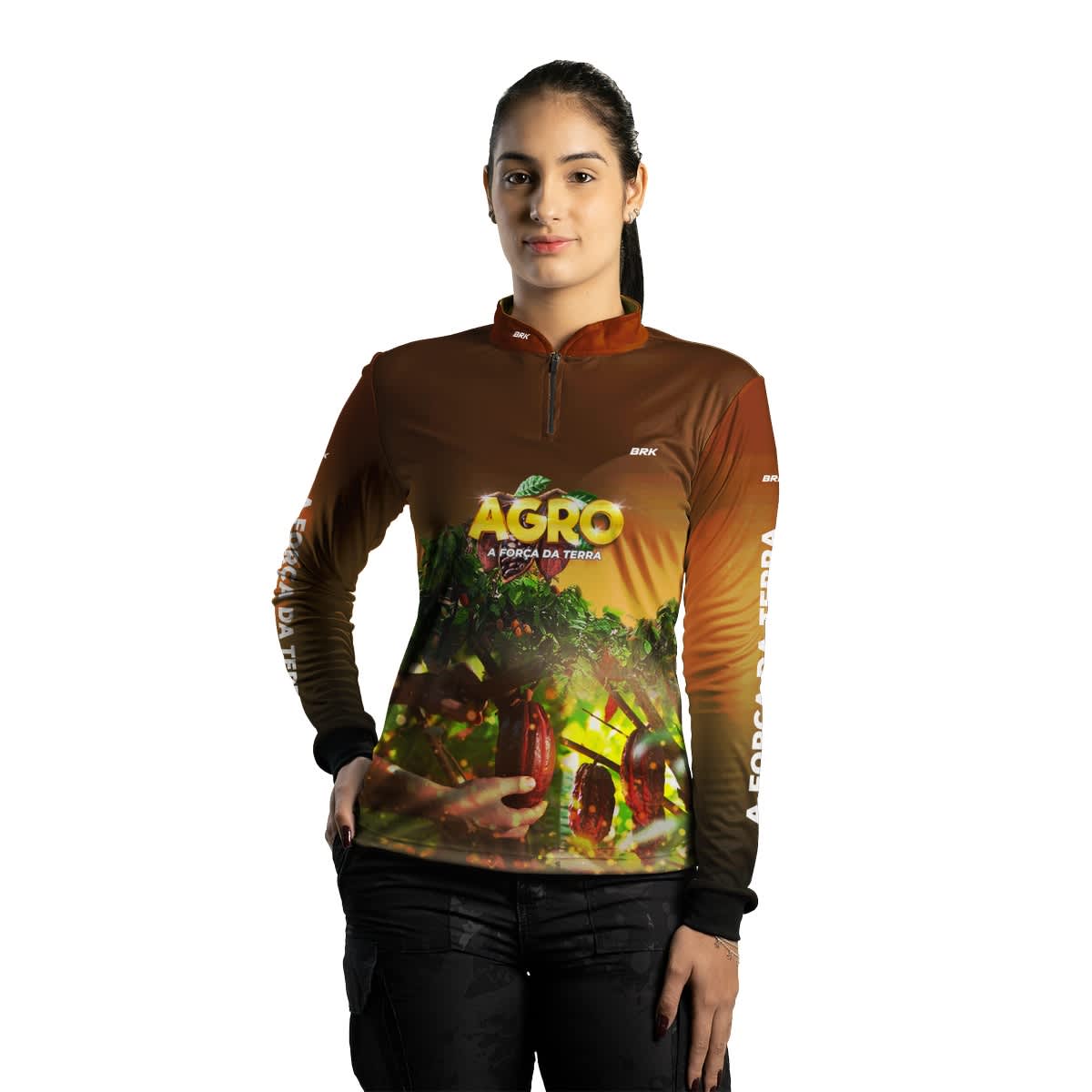 Camisa Agro Brk Cultivo de Cacau com Proteção Solar UV50+ - Brk Agro