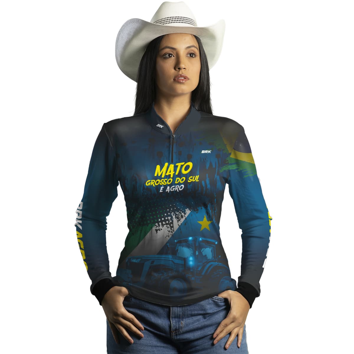 Camisa Agro Brk Agro é Mato Grosso do Sul com Proteção Solar UV50+ - Brk Agro