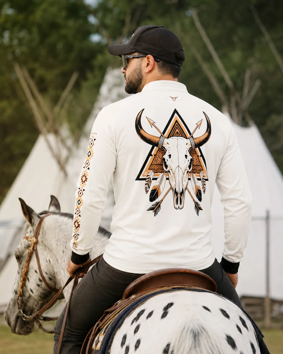 Camisa Apache Branca Longhorn com UV50