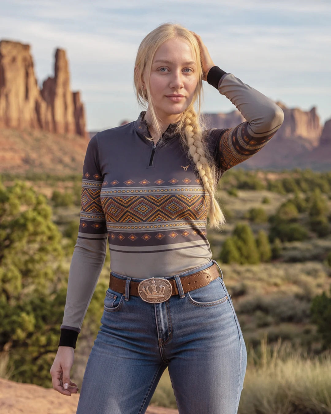 Camisa Feminina Apache Cinza com UV50