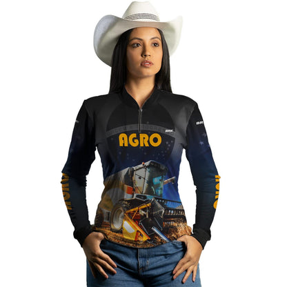 Camisa Agro Brk Colheitadeira Agro com Proteção Solar UV50+ - Brk Agro
