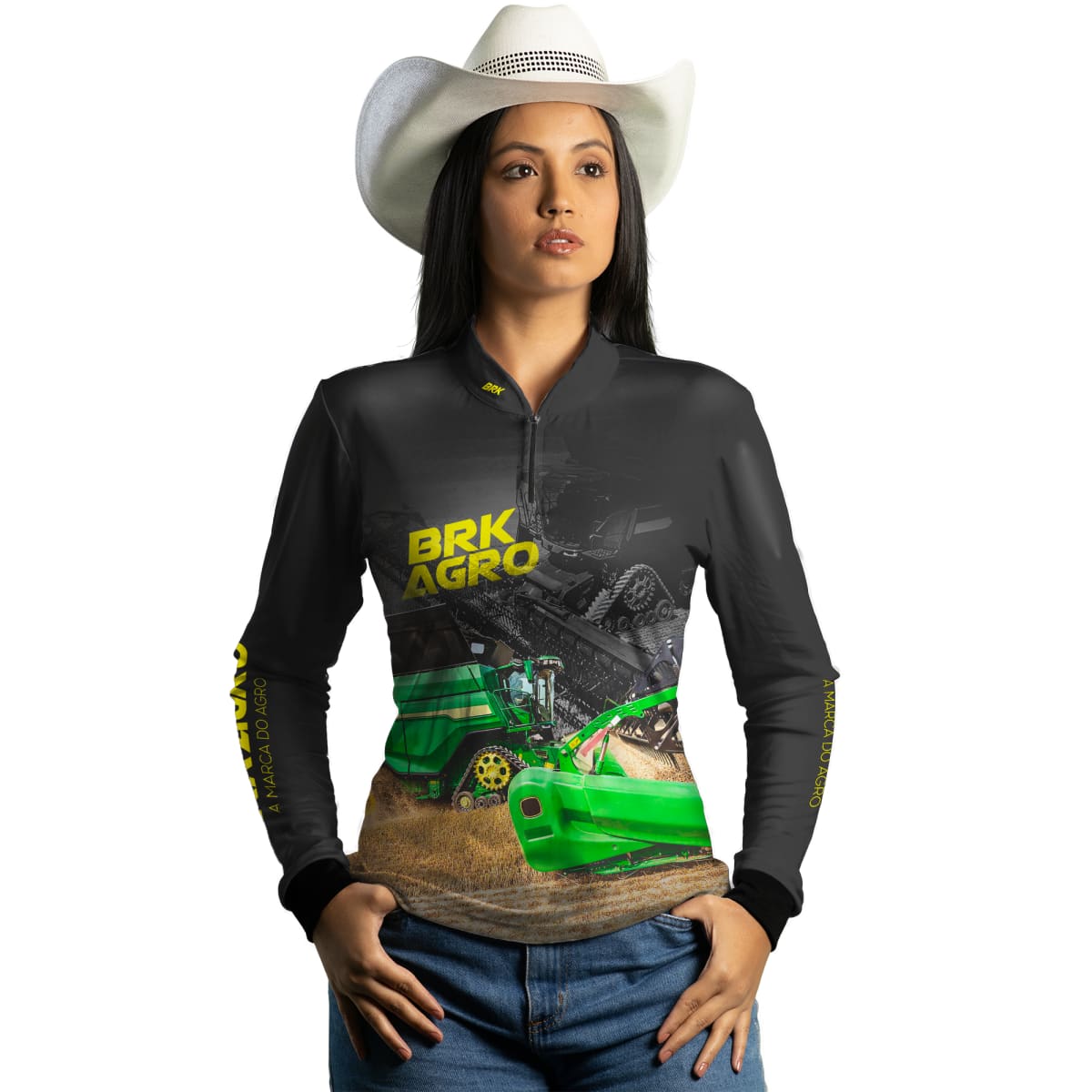 Camisa Agro Brk Trator Colheitadeira X9 com Proteção Solar UV50+ - Brk Agro