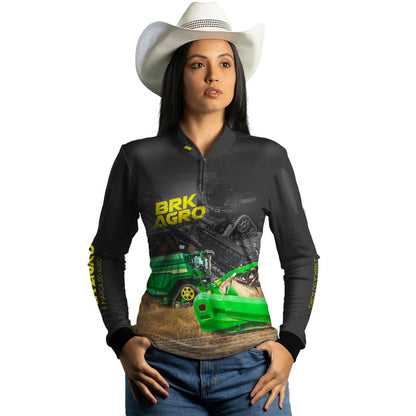 Camisa Agro Brk Trator Colheitadeira X9 com Proteção Solar UV50+ - Brk Agro