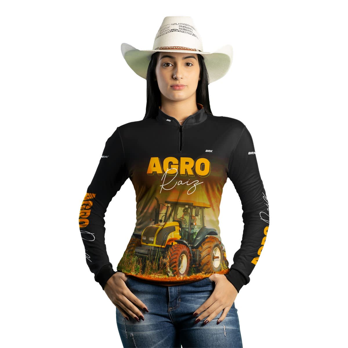 Camisa Feminina Agro Brk Trator Agro Raiz com UV50+ - Brk Agro