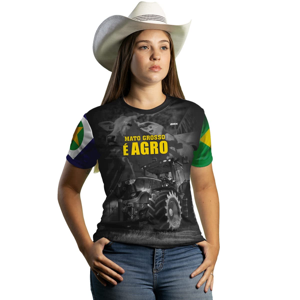 Camiseta Agro Brk Mato Grosso é Agro com UV50+ - Brk Agro